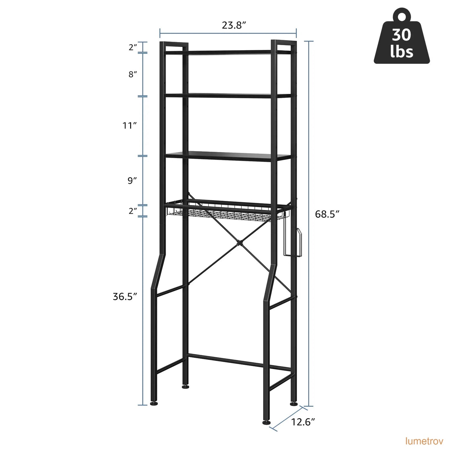 68IN Freestanding Bathroom Storage Rack