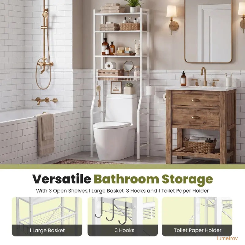68IN Freestanding Bathroom Storage Rack