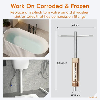 Compression sleeve puller tool for removing pipe nuts and collars 03943, only suitable for 1/2 inch compression fitting sleeve remover