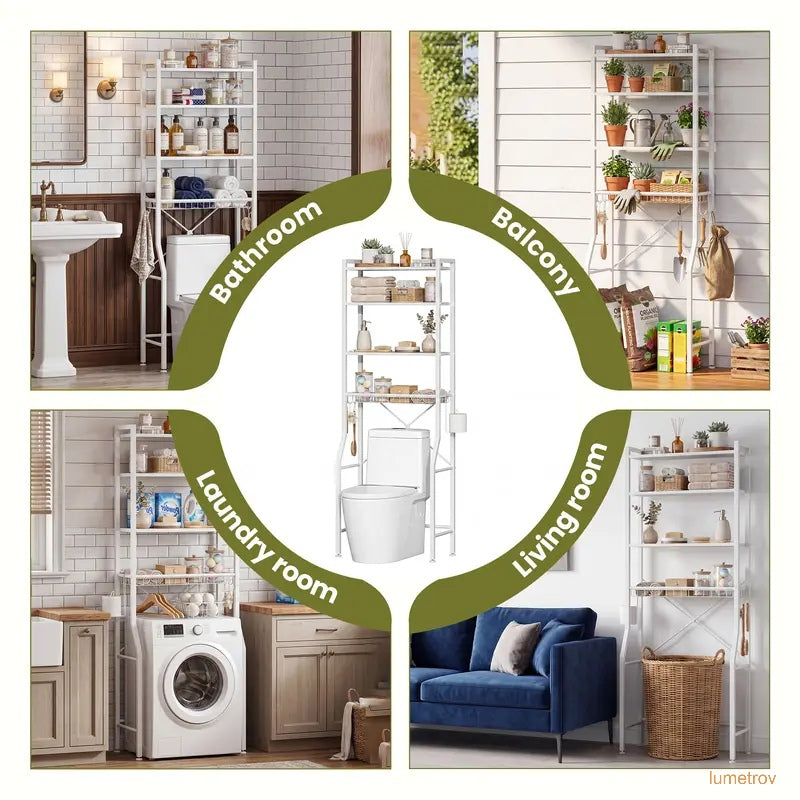 68IN Freestanding Bathroom Storage Rack