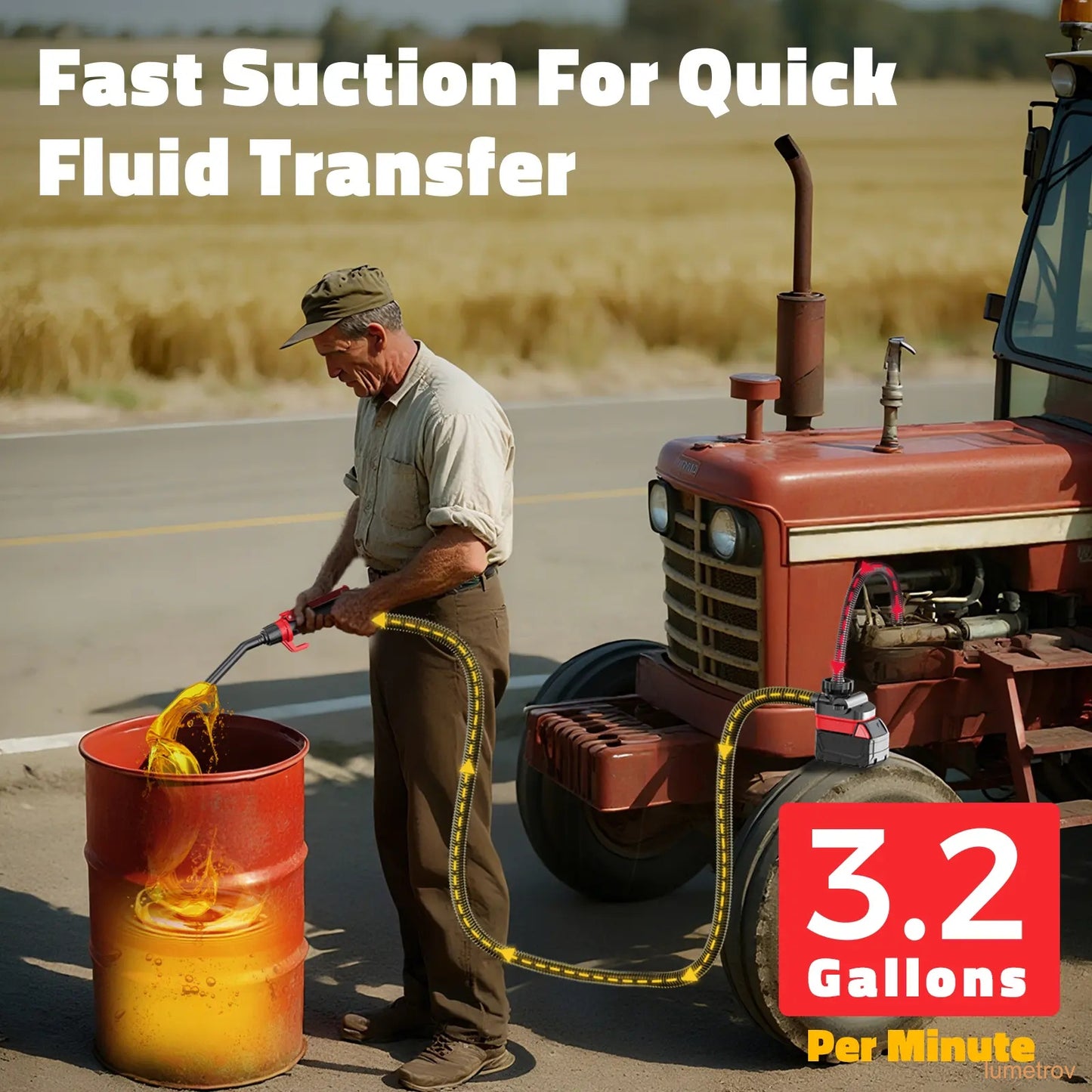 3.2 GPM Portable Wireless Electric Gasoline Can Pump