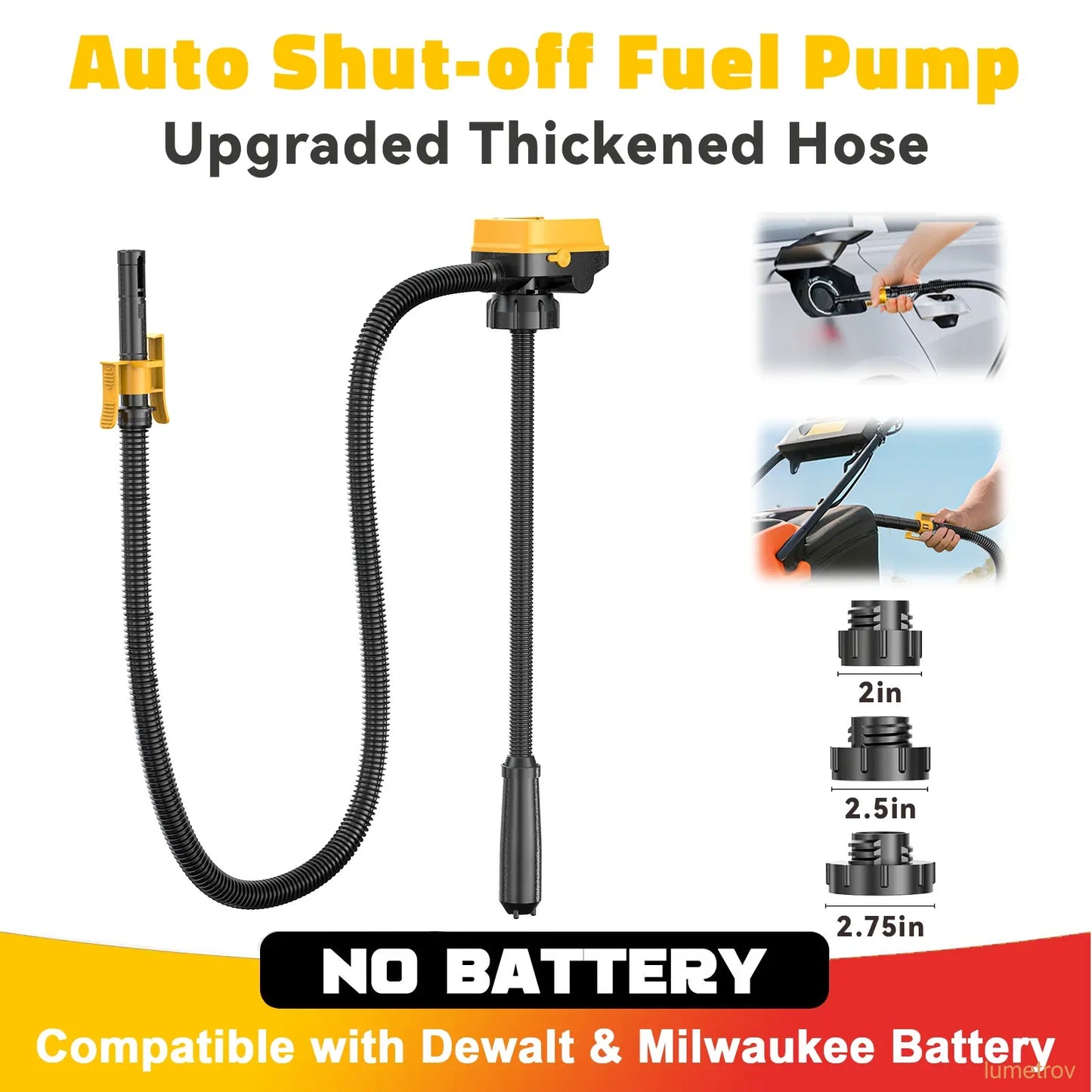 3.2 GPM Portable Wireless Electric Gasoline Can Pump