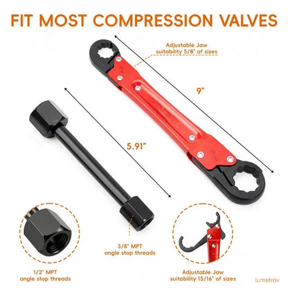 Compression sleeve puller tool for removing pipe nuts and collars 03943, only suitable for 1/2 inch compression fitting sleeve remover