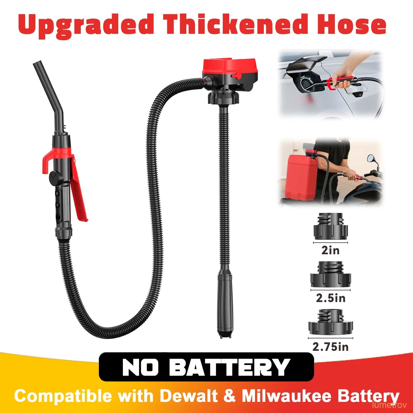 3.2 GPM Portable Wireless Electric Gasoline Can Pump