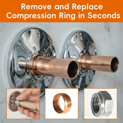Compression sleeve puller tool for removing pipe nuts and collars 03943, only suitable for 1/2 inch compression fitting sleeve remover